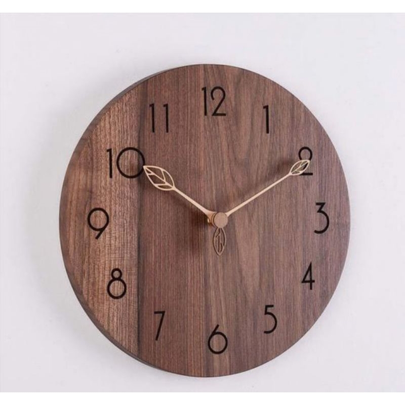 jam dinding moderen jati / jam dinding aesthetic / jam bulat / jam dinding mewah