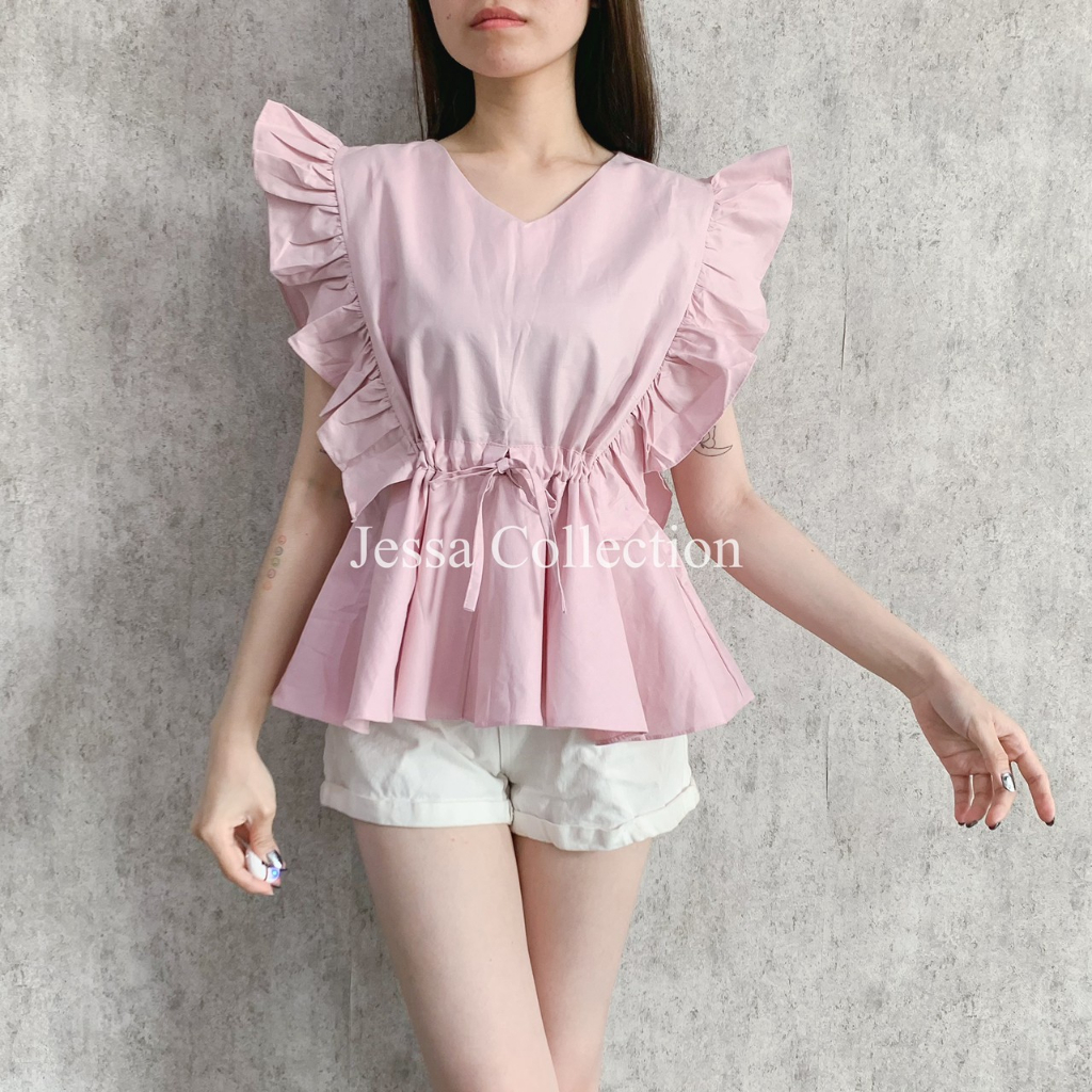 Premium Averley Ruffle Top TH 378 COTTON