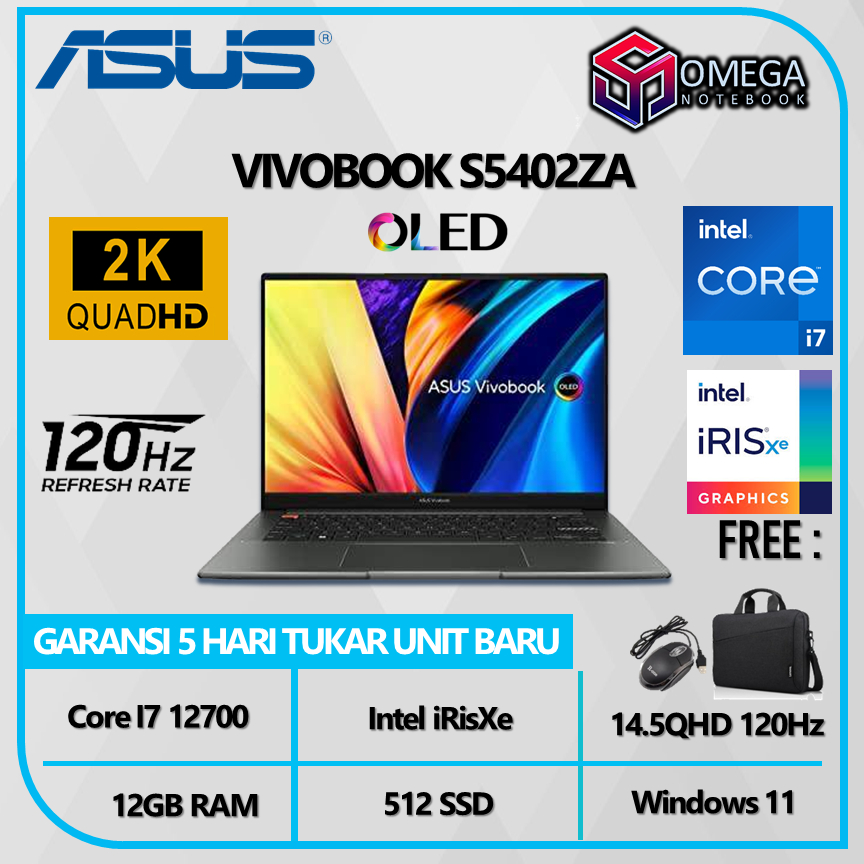 ASUS VivoBook S 14X S5402ZA OLED I7 12700H 12GB 512GB 14.5QHD 2.8K 120HZ Win11