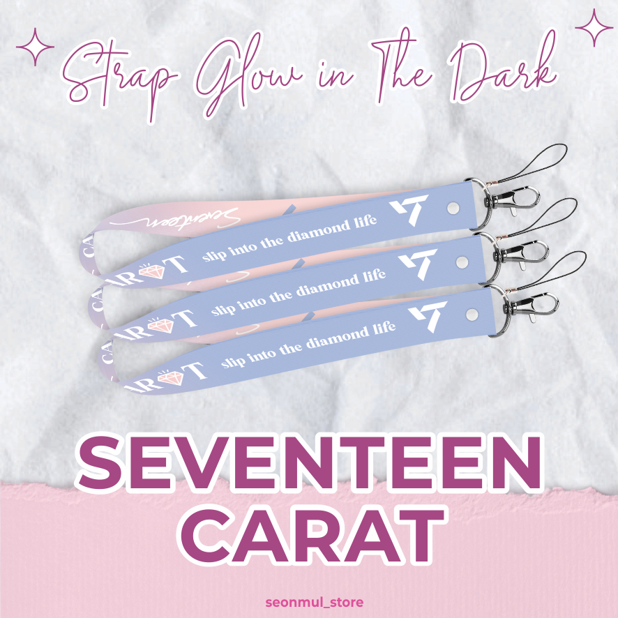 Strap Gantungan LS CARAT BONG Glow in The Dark GID / LIGHT STICK / LIGHTSTICK SEVENTEEN / CARATBONG / SEBONG