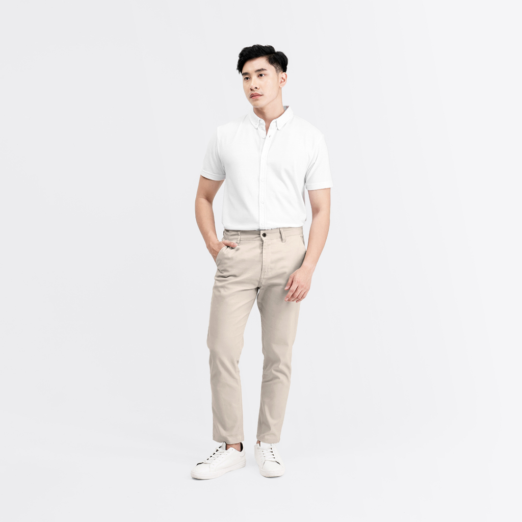 Livehaf - Essential Chino Pants Light Cream