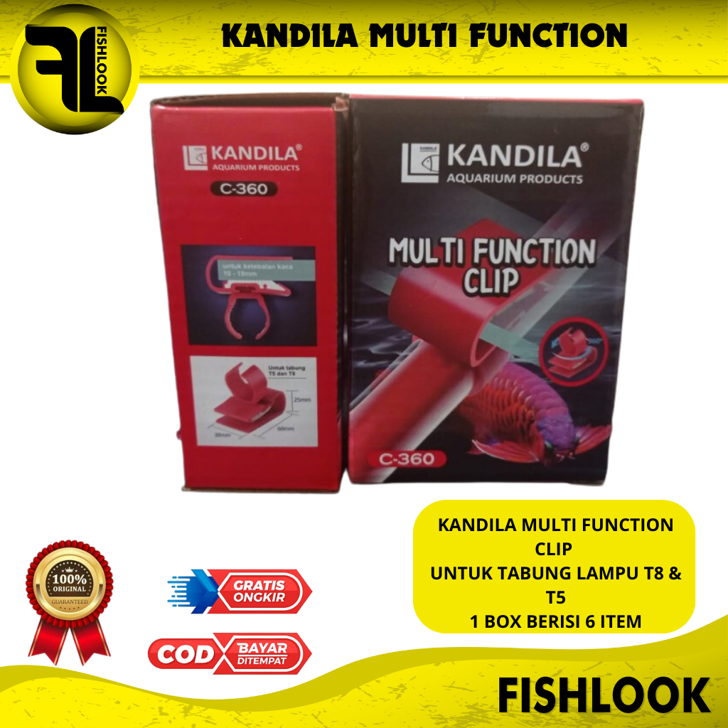 KANDILA MULTI FUNCTION CLIP UNTUK TABUNG LAMPU T8 &amp; T5