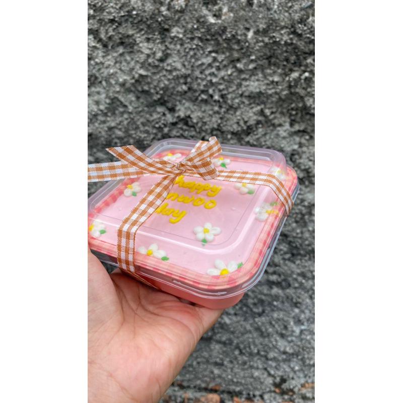 Bento Cake Mika 10x10cm | Kue ulang tahun di mika | Korean Cake custom