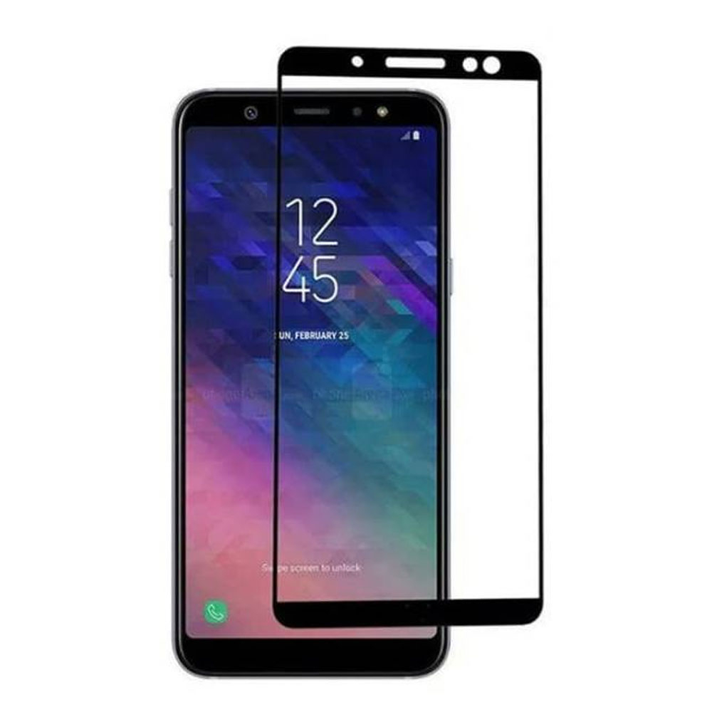 Tempered Glass Samsung Galaxy A6 2018 Full Colour Bagian Depan Anti Gores Kaca Screen Guard Pelindung