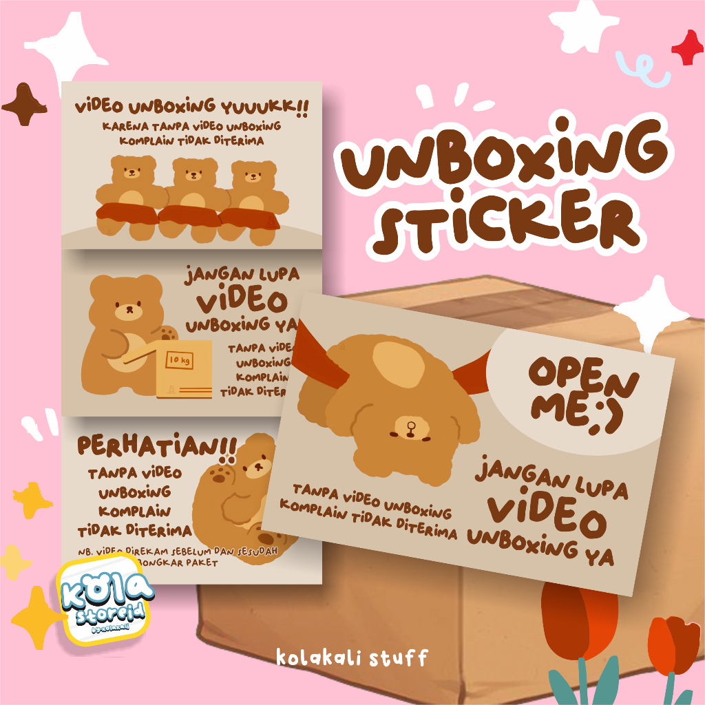 

UNBOXING STICKER BROWNY BEAR EDITION • STIKER PEMBUKAAN PAKET • UNBOXING VIDEO STIKER • STIKER PAKET • UNBOXING VIDEO