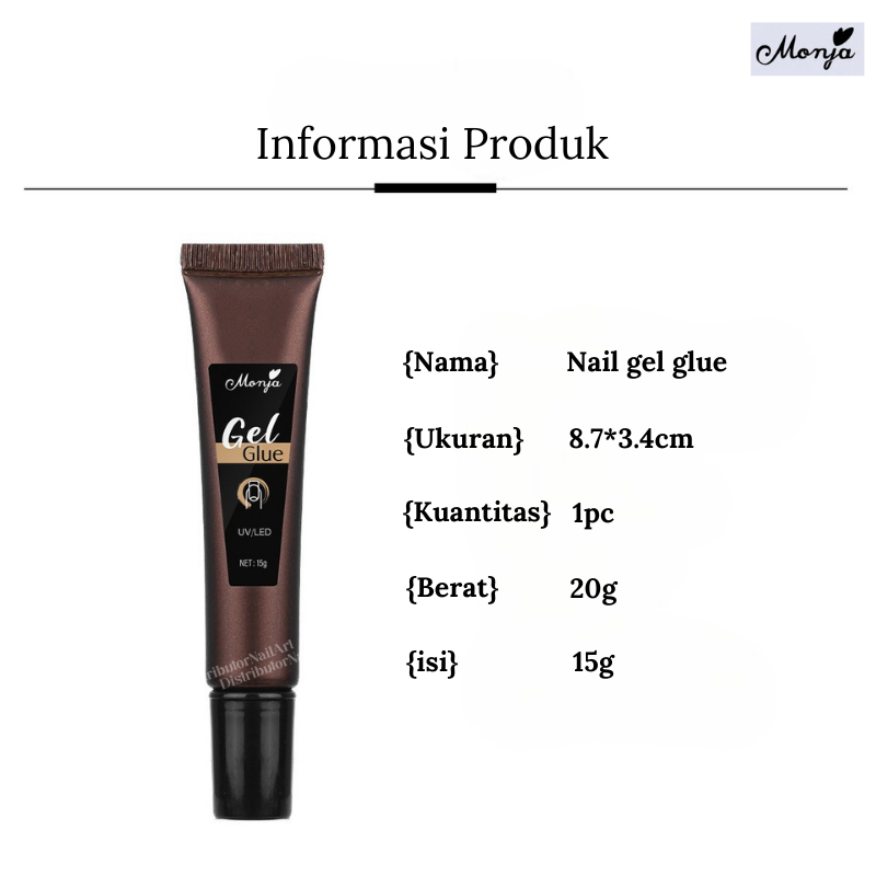 [ COD ]  Gel Nail 3D /NAIL UV GEL KUKU 15gram/Lem Hiasan Kuku/Lem Kuku Gel Nail Art