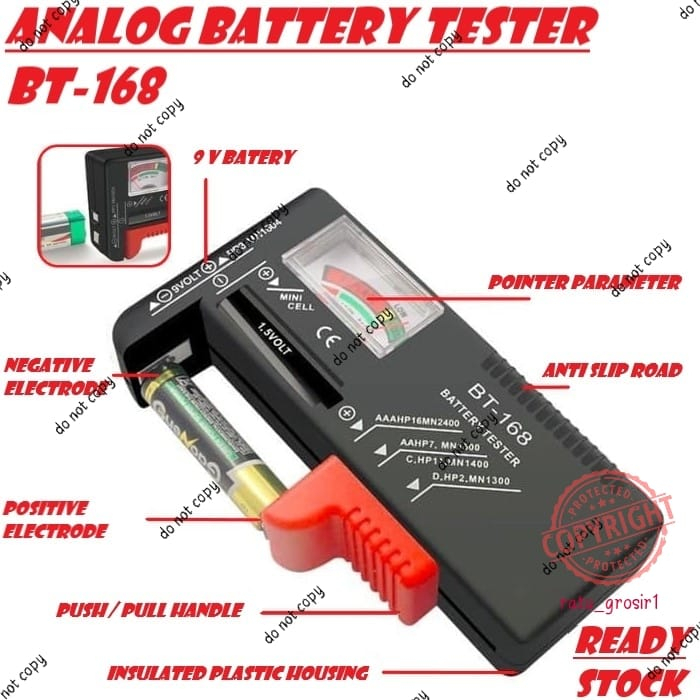 Alat Tester Baterai Universal Analog BT 168 Alat Test Batere