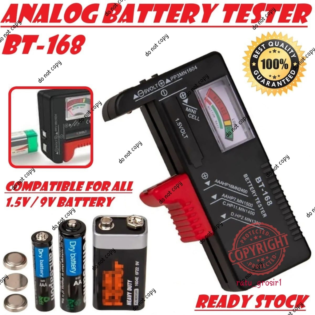 Alat Tester Baterai Universal Analog BT 168 Alat Test Batere