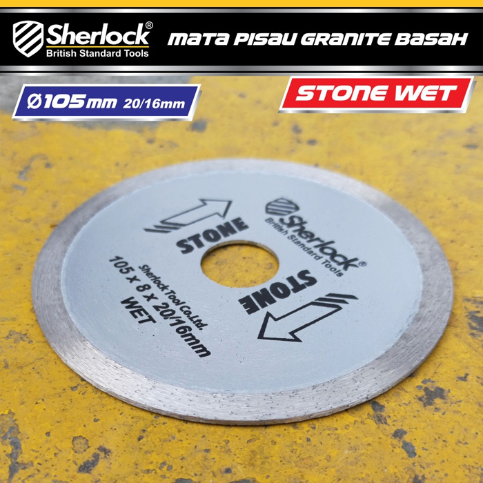 Diamond Wheel (Wet 4&quot;) Sherlock Mata Pisau Potong Granite Basah Stone