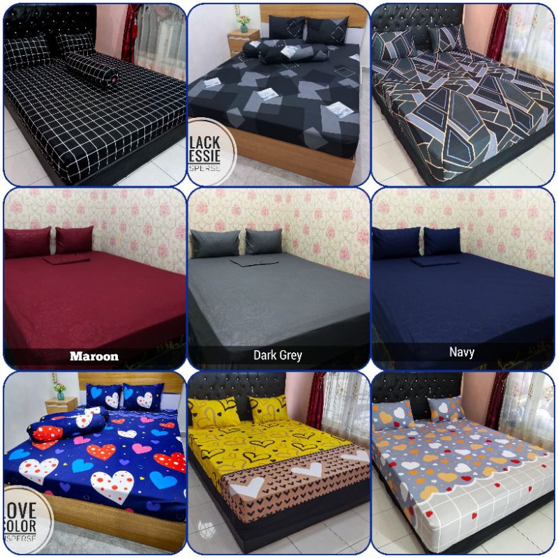 SPREI HOMEMADE POLOS EMBOS 180X200 160X200 GRATIS SARUNG BANTAL GULING KATUN ADEM TIDAK LUNTUR MURAH SPREI HITAM UNGU PINK