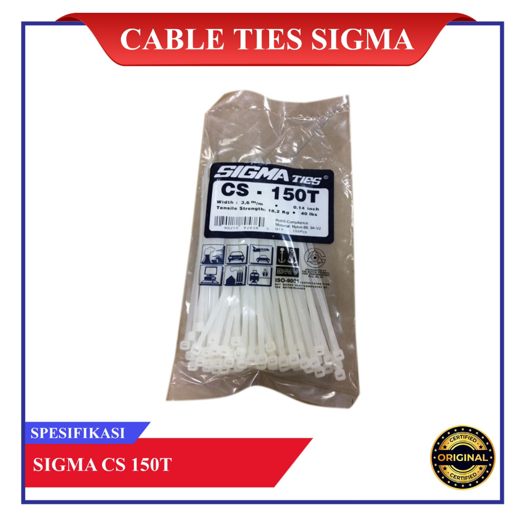 Kabel Ties Sigma Cs 150T- Putih