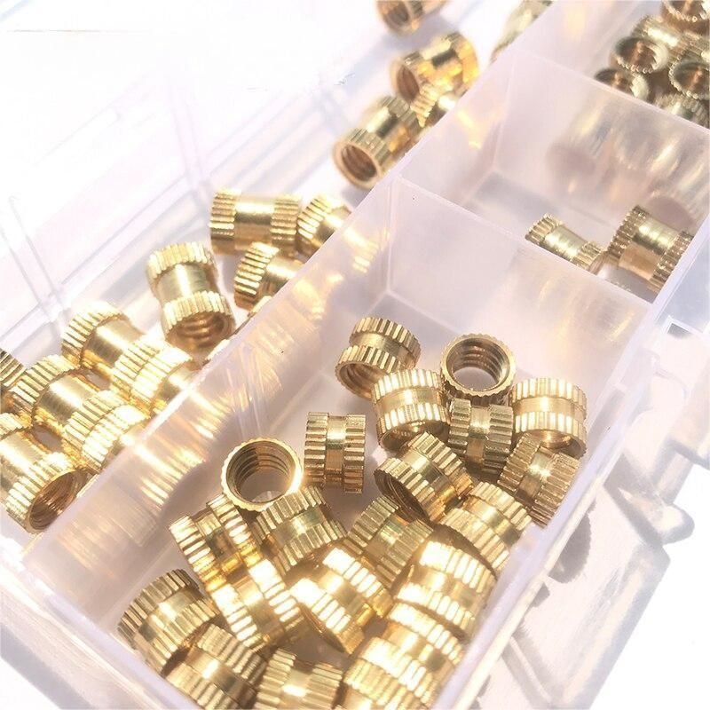 300pcs Knurled Insert Nut Bahan Kuningan Nut Thread Insert Knurled Nuts M2 M3 M4 M5 Spiral Brass Nut Insert