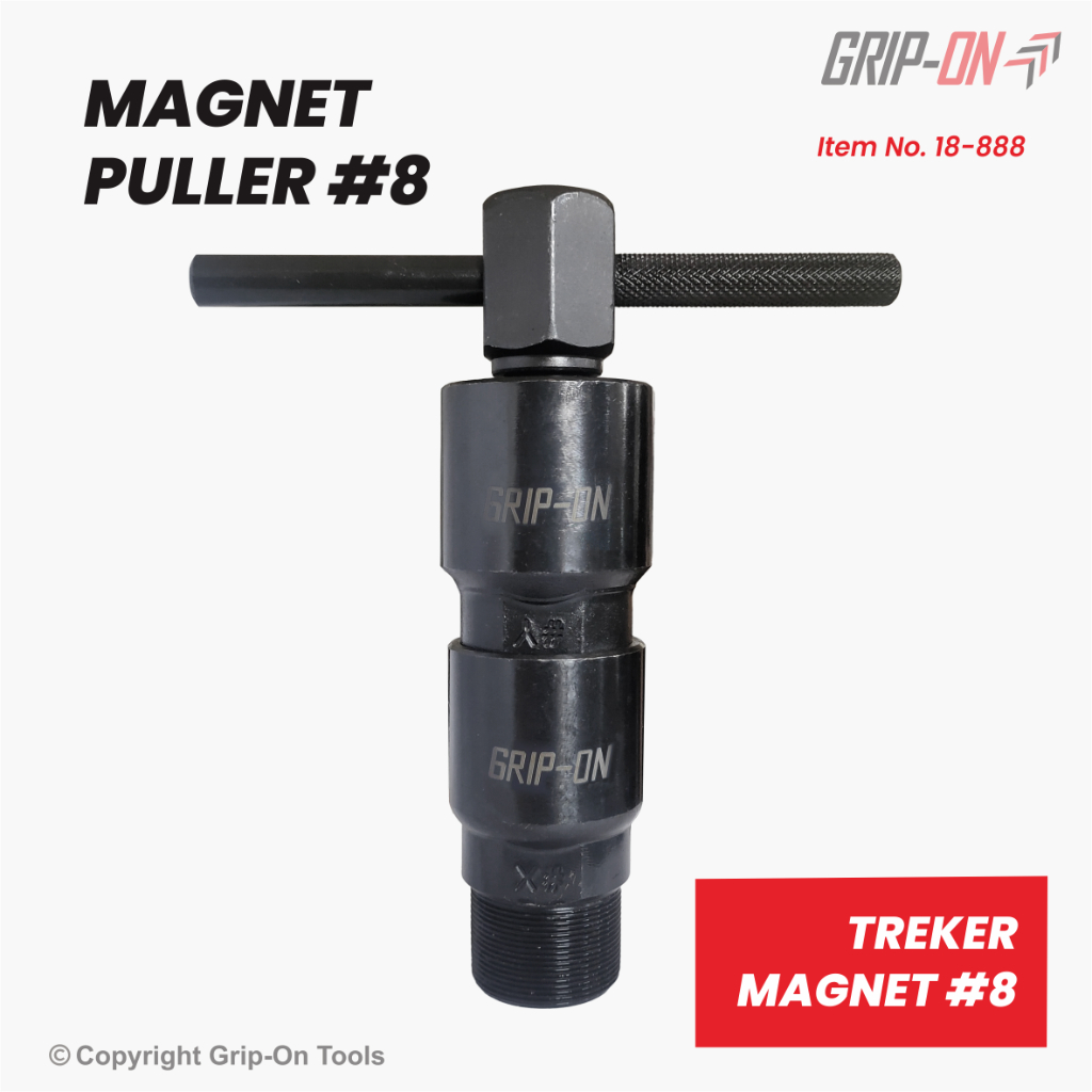 Grip-On Magnet Puller #8 Hybrid Treker Magnet 2 Tipe Untuk Motor Honda Kawasaki Suzuki Yamaha Multifungsi 2 IN 1