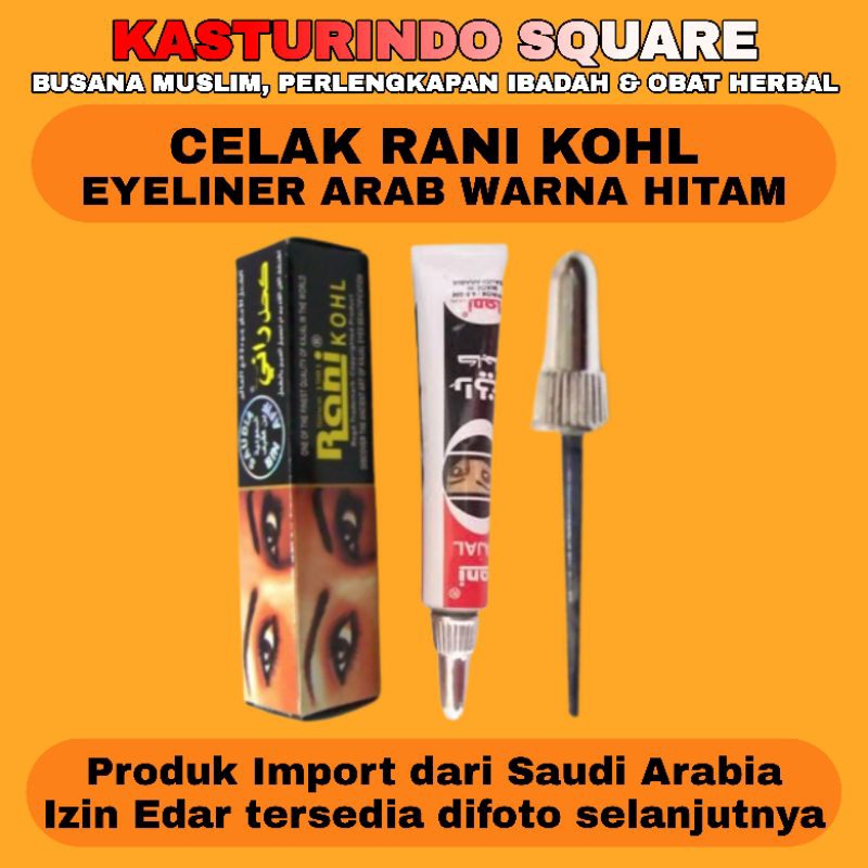 Celak Sipat Mata Pensil Alis Arab Rani Kohl Hitam