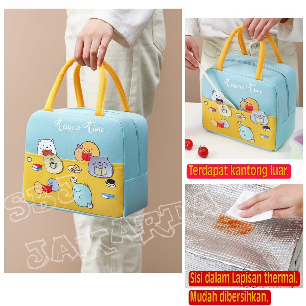 TAS BEKAL INSULATED LUNCH BAG RANTANG TAHAN PANAS DINGIN LEISURE TIME