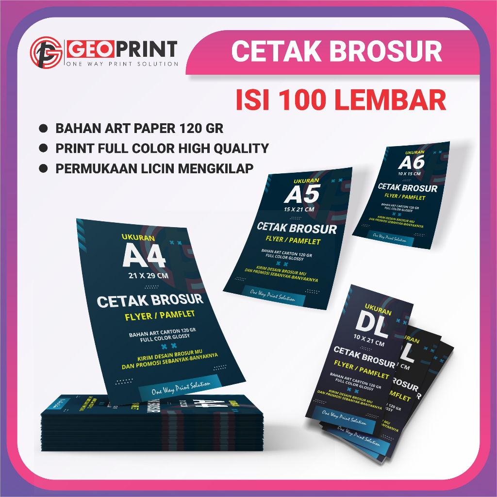 

CETAK BROSUR ISI 100 LEMBAR MURAH ART PAPER 120 GR FULL COLOR