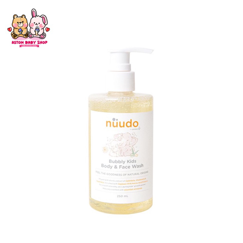 Nuudo Bubbly Kids Body &amp; Face Wash 250 ml Sabun Mandi Sabun Muka Anak