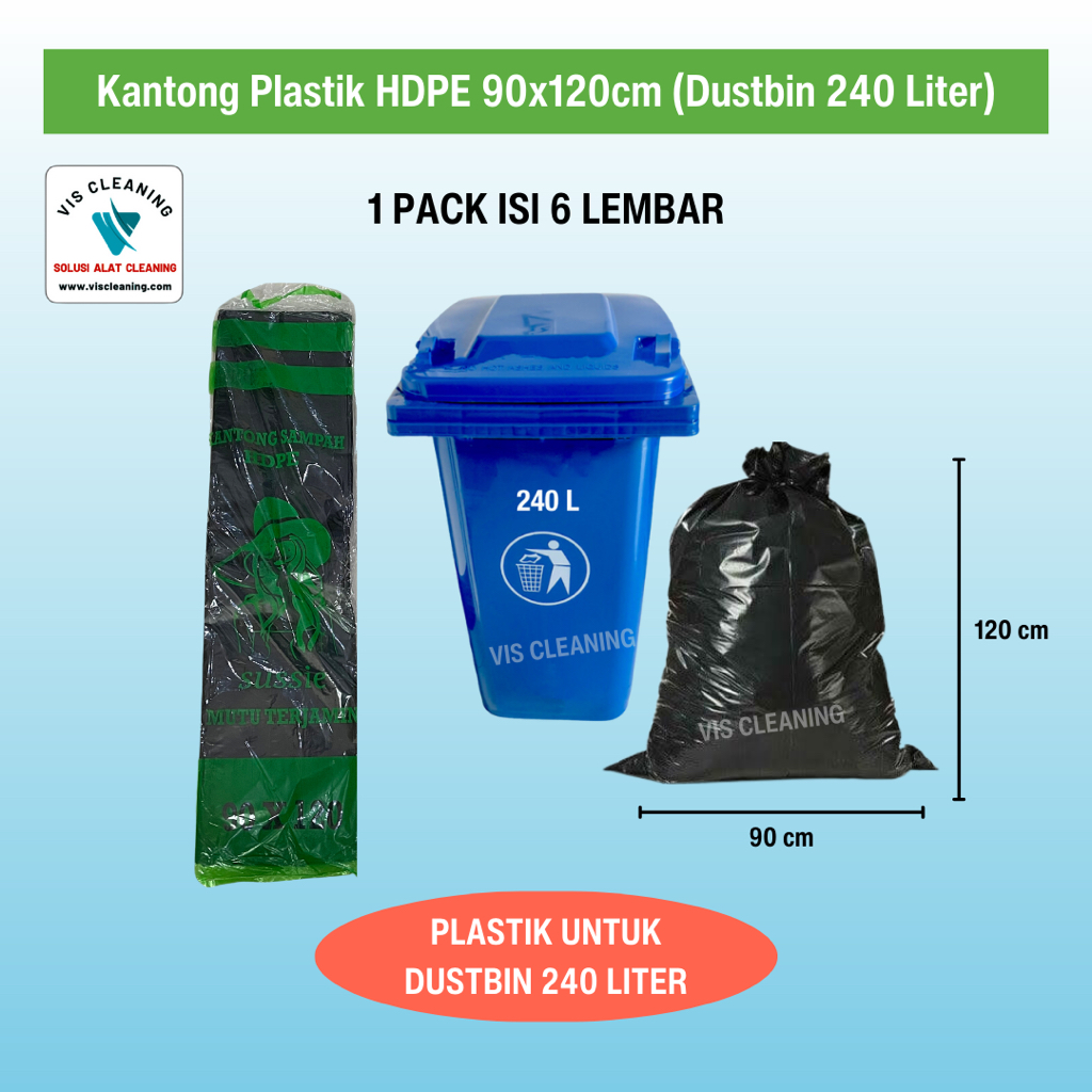 Kantong Plastik Tong Sampah HDPE 60 x 100 / 90 x 120