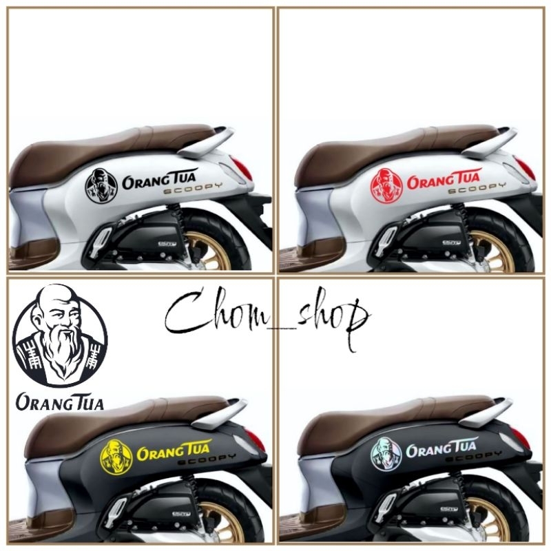 sticker cutting scoopy/cutting sticker orang tua/sticker cutting