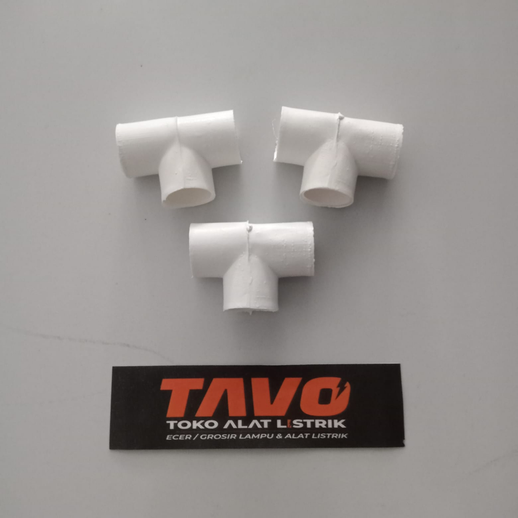 Tee T Sambungan Pipa 5/8 Listrik 17mm Kualitas Bagus