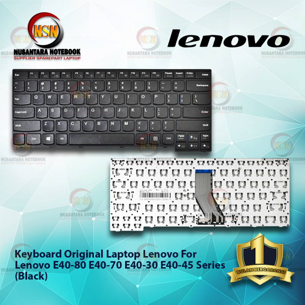 Keyboard Original Laptop Lenovo E40-80 E40-70 E40-30 E40-45 SERIES BLACK