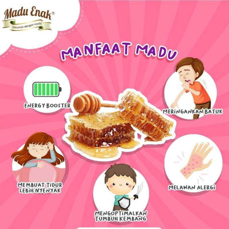 Madu Enak Stick Madu Anak Anak Sumber Vitamin C Isi 20 stick