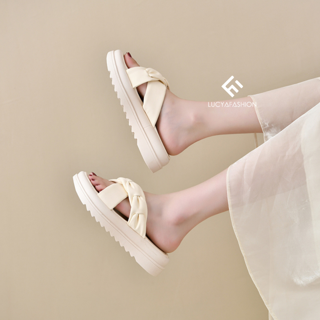 9028 Sandal Wedges Import Sendal Wanita Kekinian