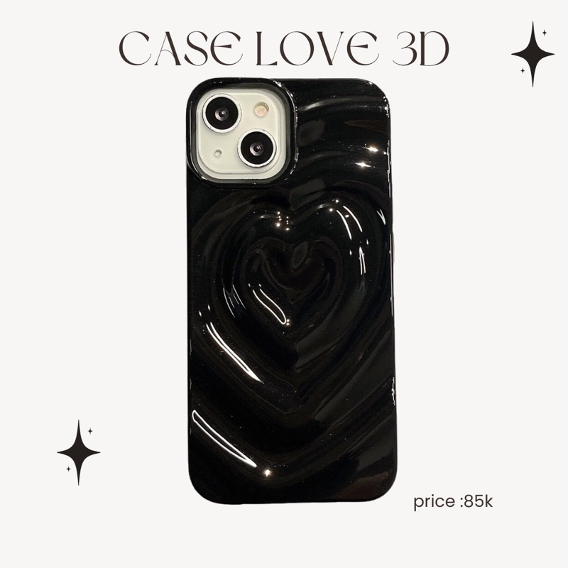 •READY• case love 3d case black case aesthetic iphone 11 11pro max 12 12pro 13 13 pro 14 pro max
