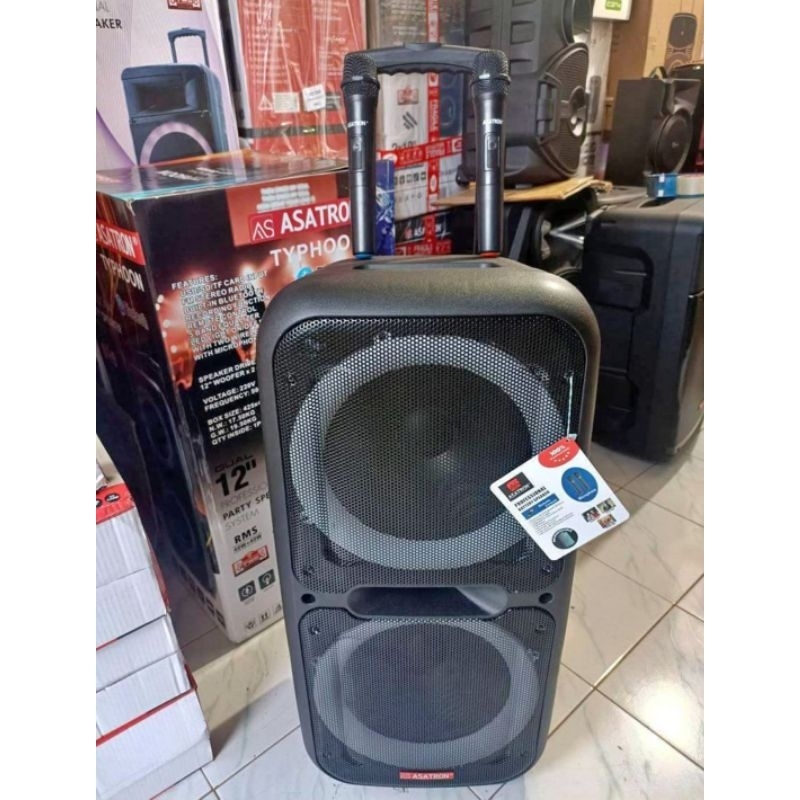 speaker portable ASATRON typhoon 12" × 2