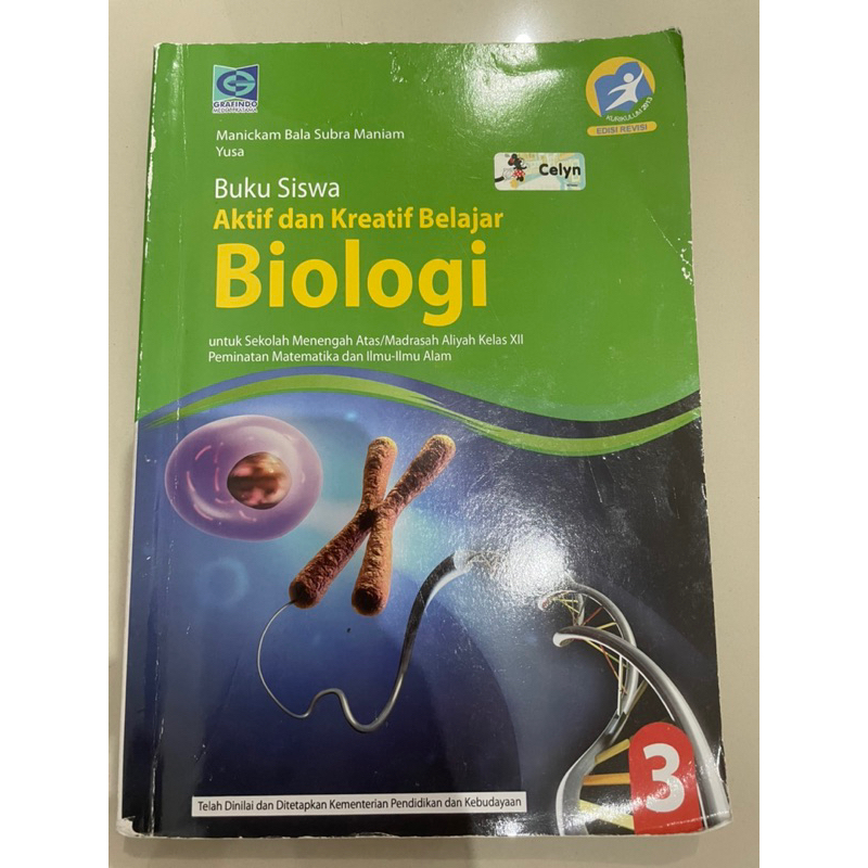 

BUKU BIOLOGI KELAS 12 GRAFINDO AKTIF DAN KREATIF K13