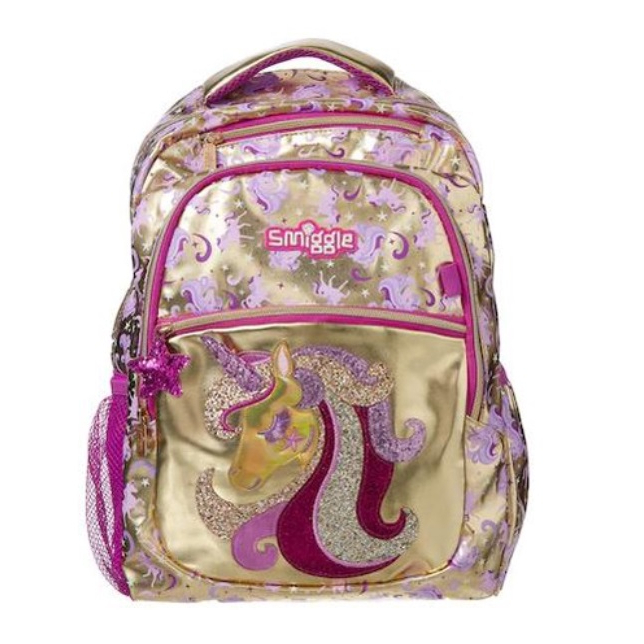 Tas Smiggle Classic Backpack Original - Unicorn Gold (Defect)