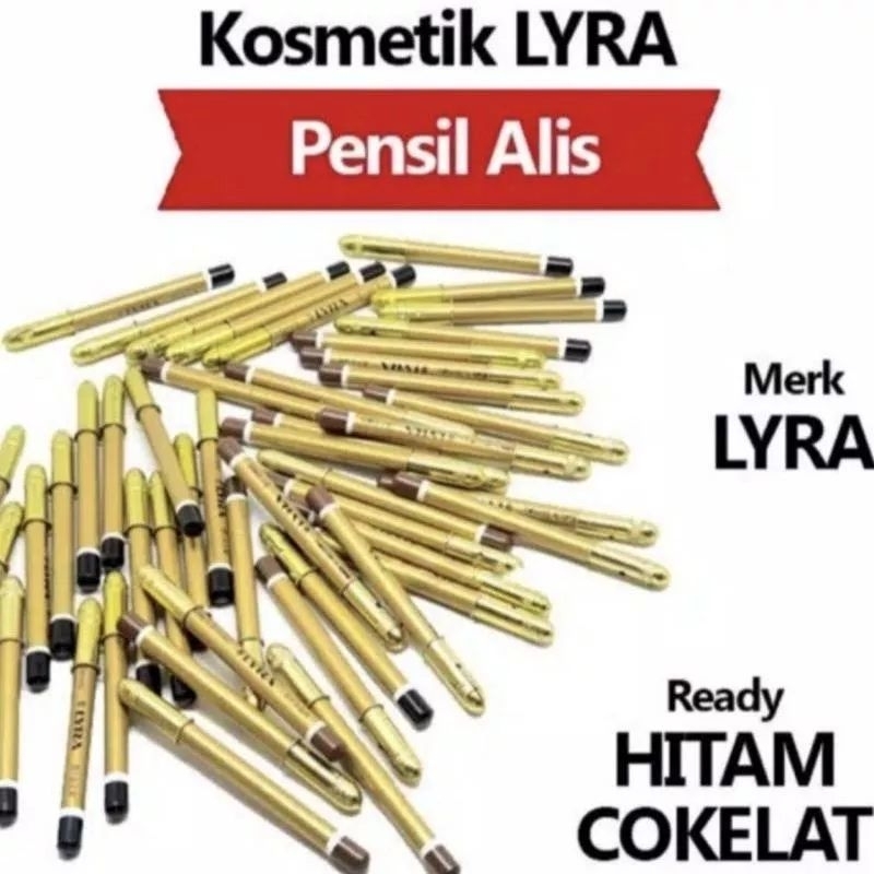 PENSIL ALIS LYRA BLACK AND BROWN / PENSIL ALIS HITAM DAN COKLAT / EYEBROW LINER QUALITY