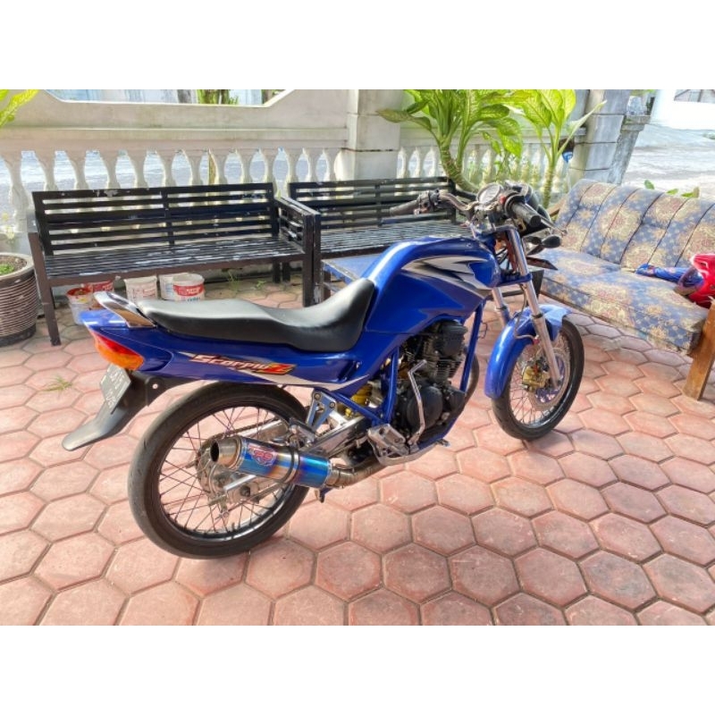 knalpot r9 second original scorpio