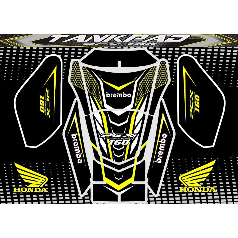 Sticker Tankpad Sidepad PCX 160 non timbul