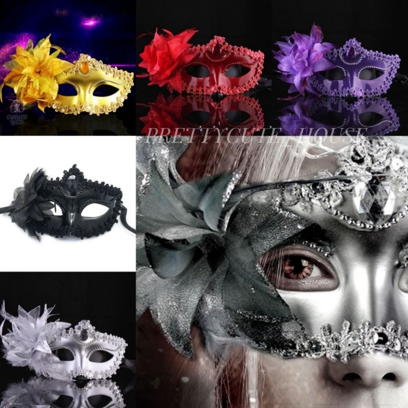 Topeng Pesta Masquerade Party Mask Topeng Wanita Topeng Pria Halloween