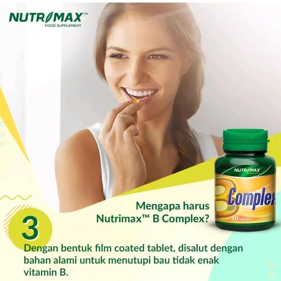 [BPOM] Nutrimax Vitamin B Complex Isi 30 Tablet / Vitamin Penambah Nafsu Makan B Komplek / MY MOM