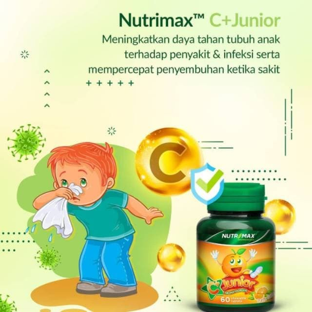 [BPOM] Nutrimax C+ Junior Isi 60 Tablet / Vitamin C Anak / MY MOM