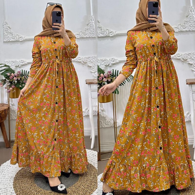 GAMIS MELATI SERUT VOXY PREMIUM BUSUI REMPEL BAWAH MAYUNG / GAMIS SERUT KEKINIAN