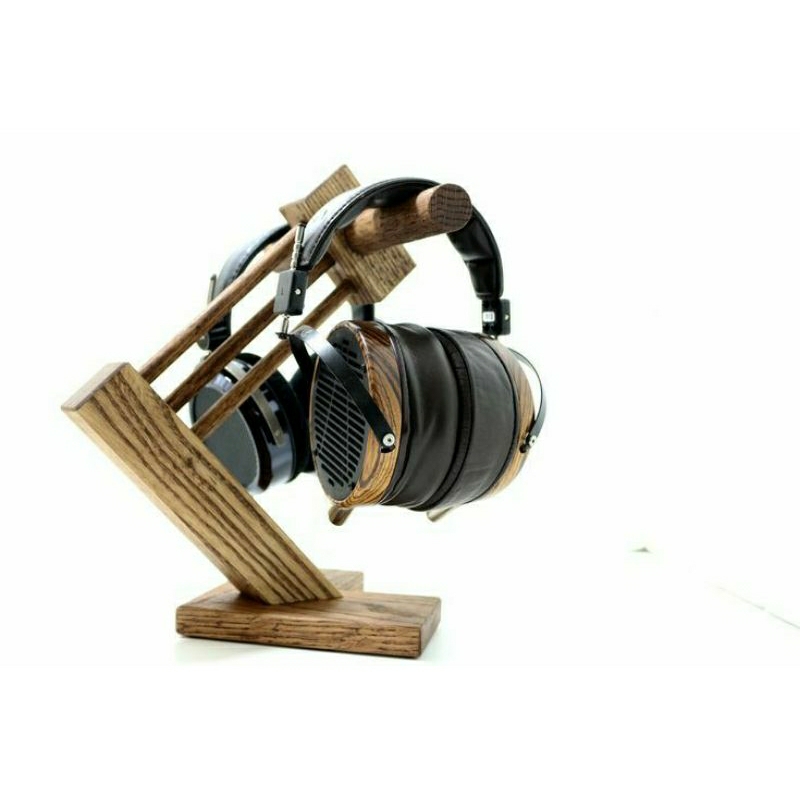 Stand Headset Portabel Wood Penyangga Headset Aksesoris Laptop Hp Ipad Tablet Komputer