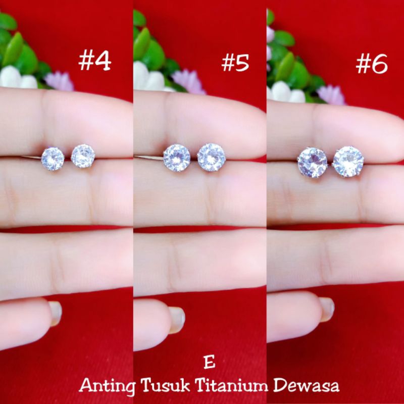 anting tusuk clove anak dan dewasa titanium