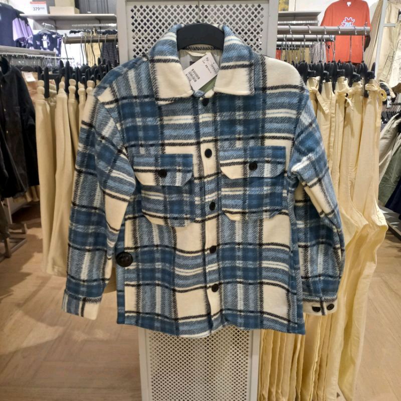 kemeja/jaket flanel tebal Pria H&M Original store