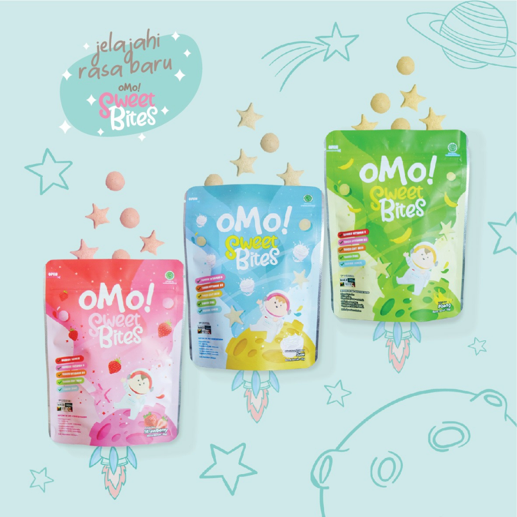 OMO! Sweet Bites - Snack Healthy Baby untuk Bayi Sehat - 15 gram