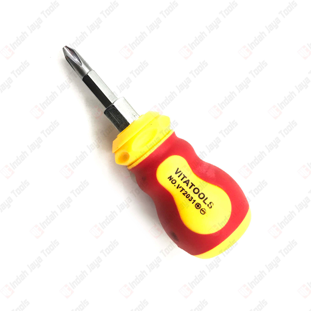 VITATOOLS VT2031 Obeng CEBOL Bolak Balik Stubby 2 Way Screwdriver