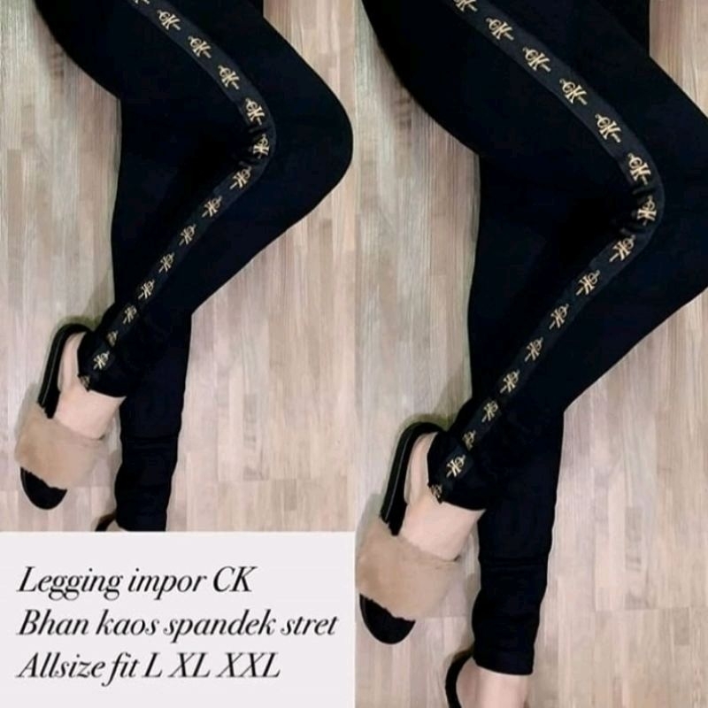 ☄️COD☄️Celana Legging Wanita List Premium Jumbo Fit S to XXL (Bb 40-80 kg)