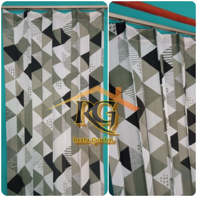 Gorden plisket cantolan motif piramid/gorden kawat