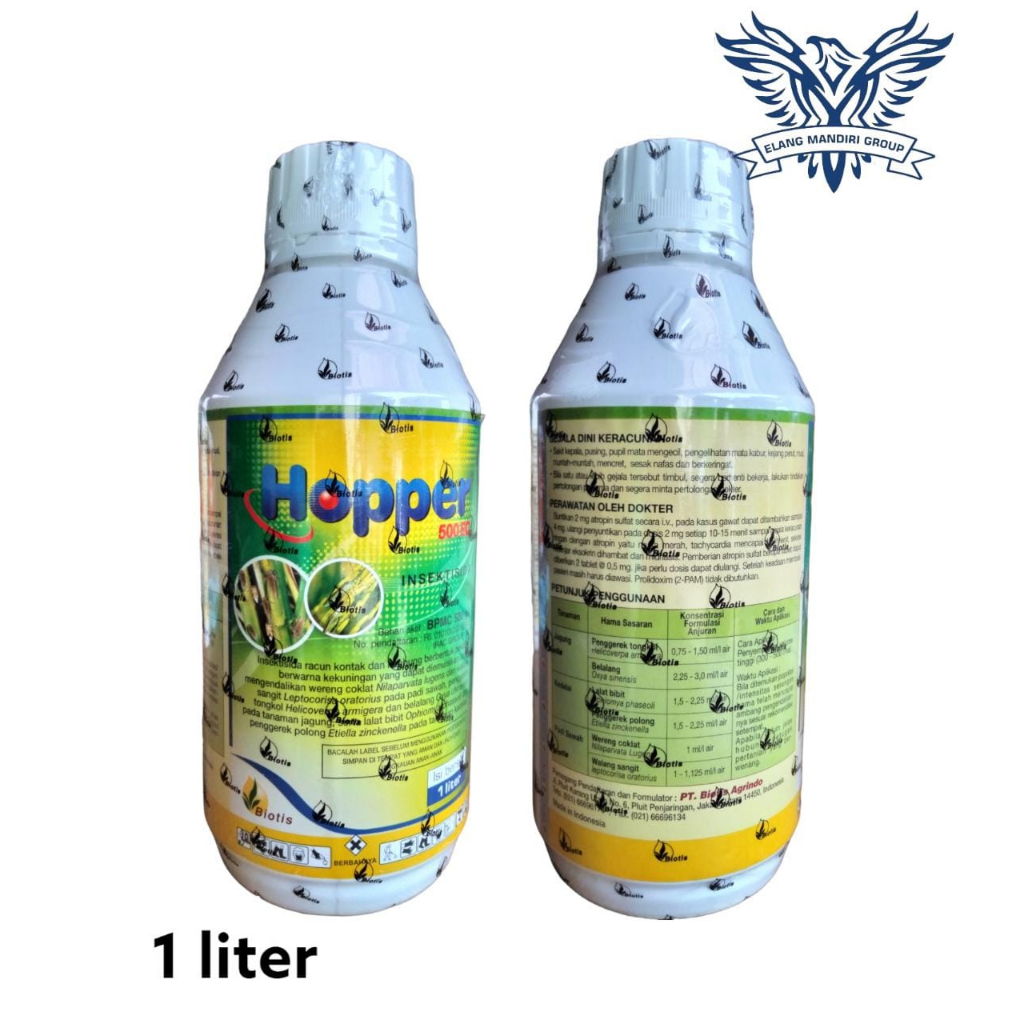 Insektisida HOPPER 1 Liter BPMC 500 g/l Pembasmi Wereng Walang sundep Pada Tanaman Sidabas