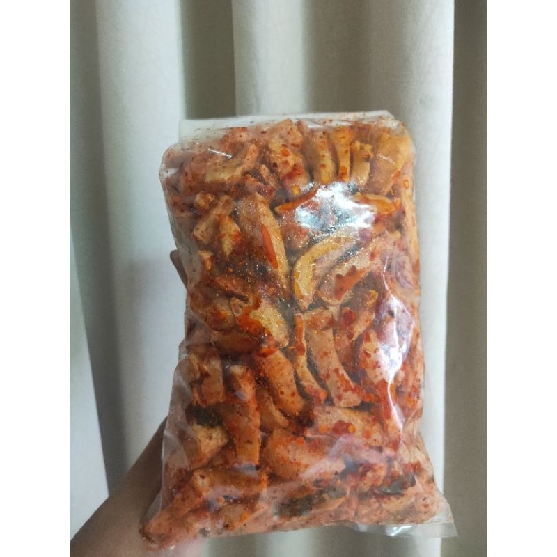 

Basreng pedas daun jeruk isi 500grm