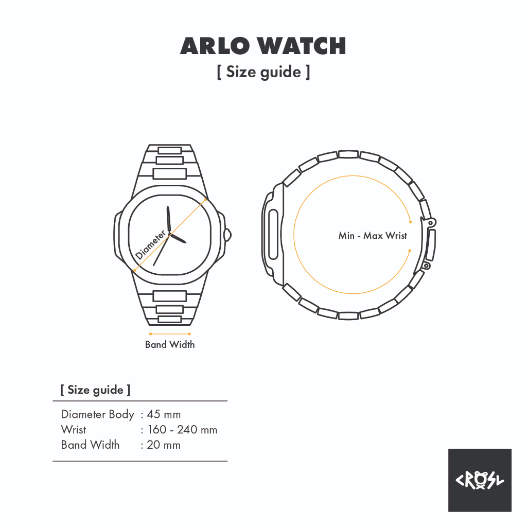 CRSL Arlo Watch | Jam Tangan Analog | Jam Manual | Jam Cowok Cewek | Jam Couple