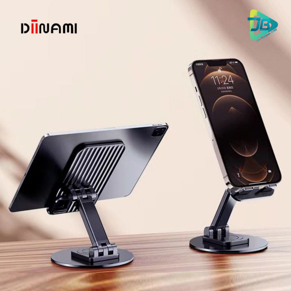 DIINAMI HM-1 Holder HP BESI phone Holder stand hp Tab &amp; iPad universal   Holder lipat besi di meja dudukan hp  bisa puter 360 derajat JB8804