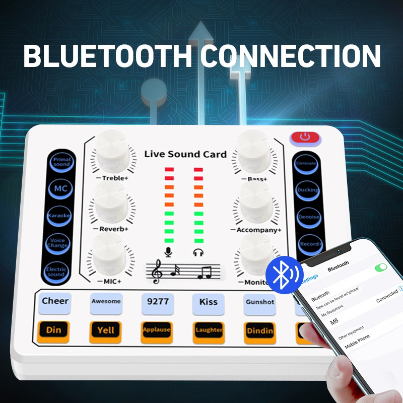 Bonkyo F1000 external sound card mobile computer live broadcast noise reduction karaoke special soundcard
